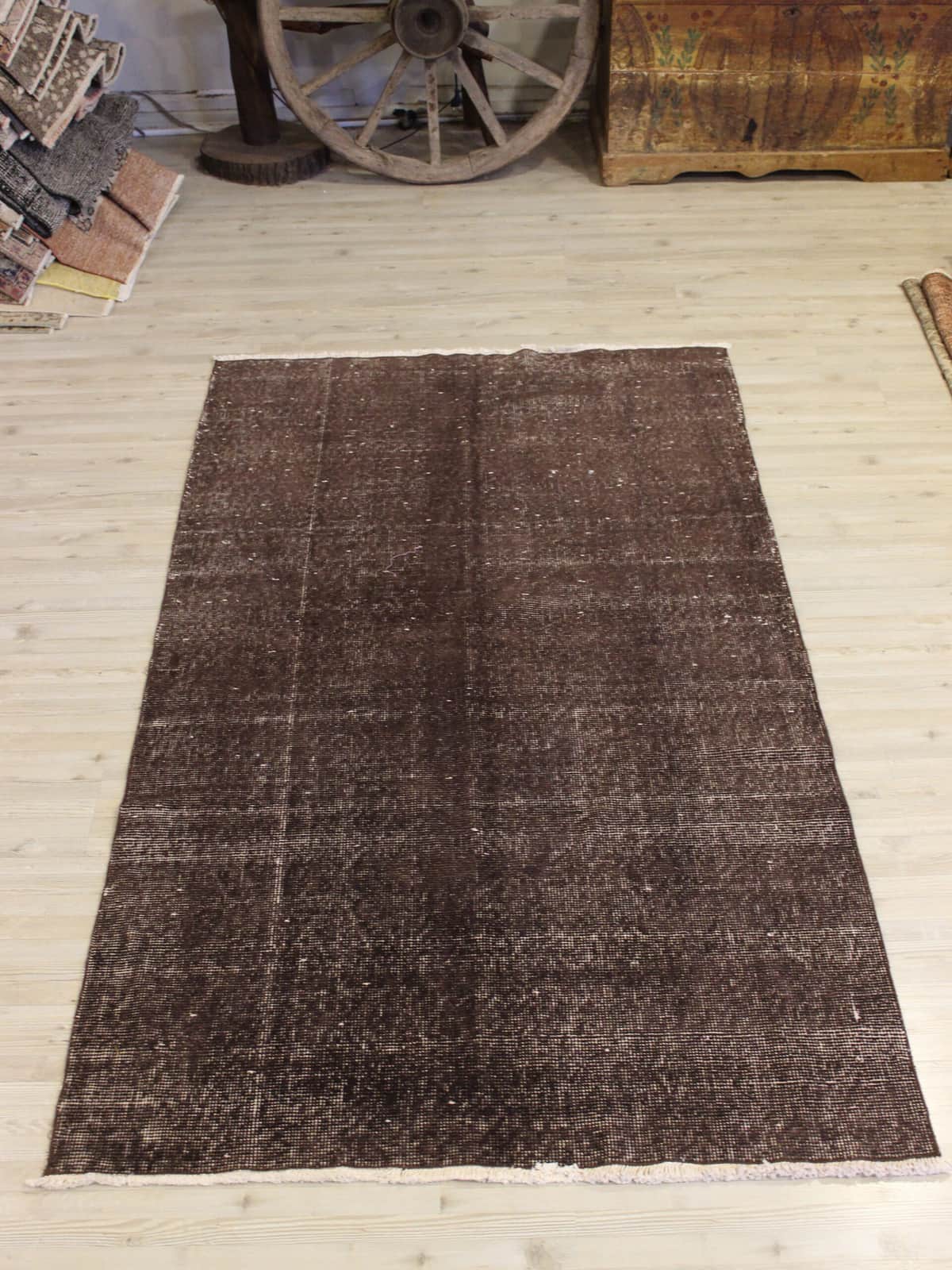 Vintage Hand-Woven Wool Rug, vintage rug, Handmade, hand-knotted silk, size 110 × 195 cm, from Van