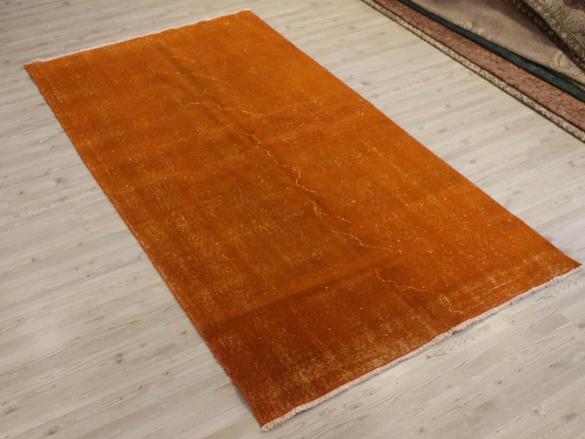 Vintage Hand-Woven Wool Rug, vintage rug, Handmade, hand-knotted wool, cotton & silk, size 110 × 210 cm, from Van