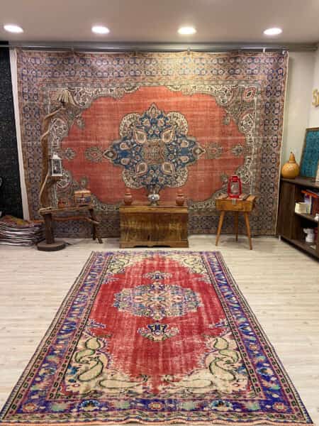Handmade Vintage Rug, detail view 2, handmade rug, SKU 10314