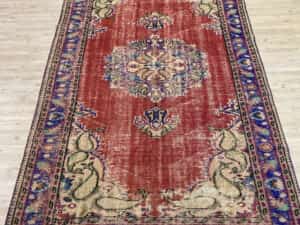 Handmade Vintage Rug, Handmade rug, silk wool/weave, size 153 × 260 cm, from Sivas, SKU 10314