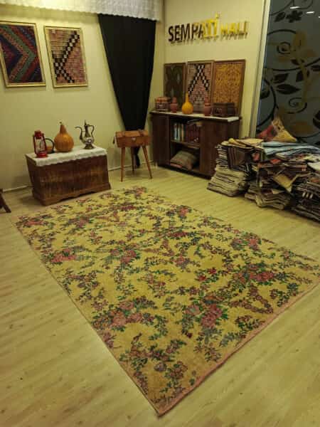 Vintage Hand-Woven Rug, detail view 2, handmade rug, SKU 10470