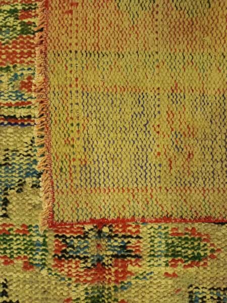 Handmade Distressed Wool Rug, detail view 2, handmade rug, SKU 10472