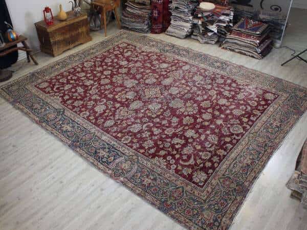 Distressed Wool Vintage Rug, detail view 2, vintage rug, SKU 10625