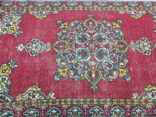 Vintage Distressed Wool Rug, detail view 2, handmade rug, SKU 10837