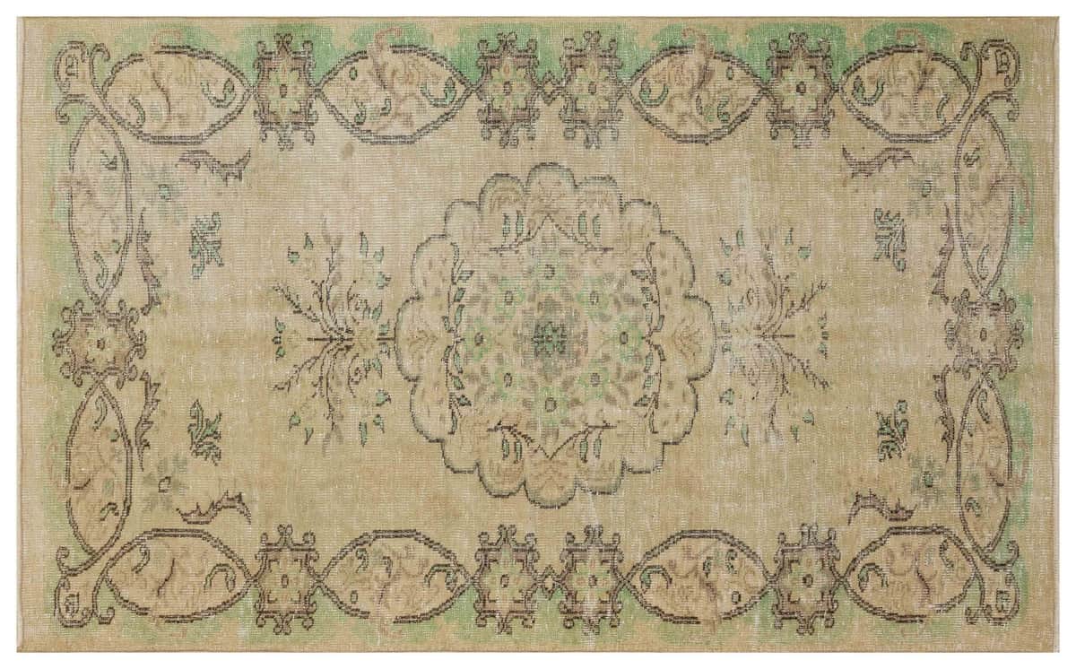 Unique Anatolian Vintage Hand-Woven Distressed Modern Rug, vintage rug, Handmade, hand-knotted wool, size 157 × 254 cm, from Konya