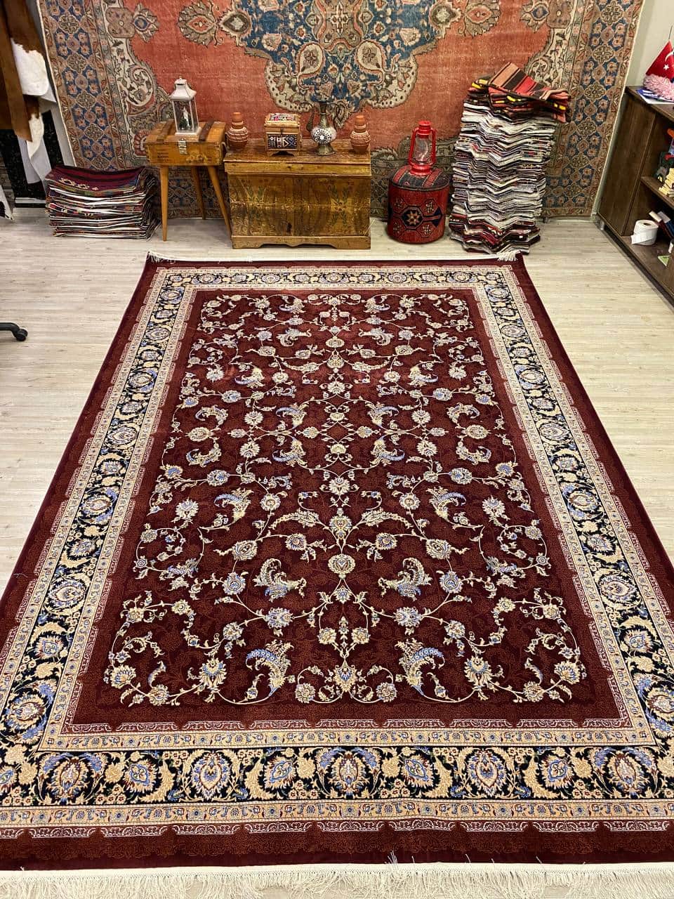 Luxury Serenity Sumer Rug, vintage rug, Machine, hand-knotted wool, cotton & silk, size 240 × 340 cm, from Sumer