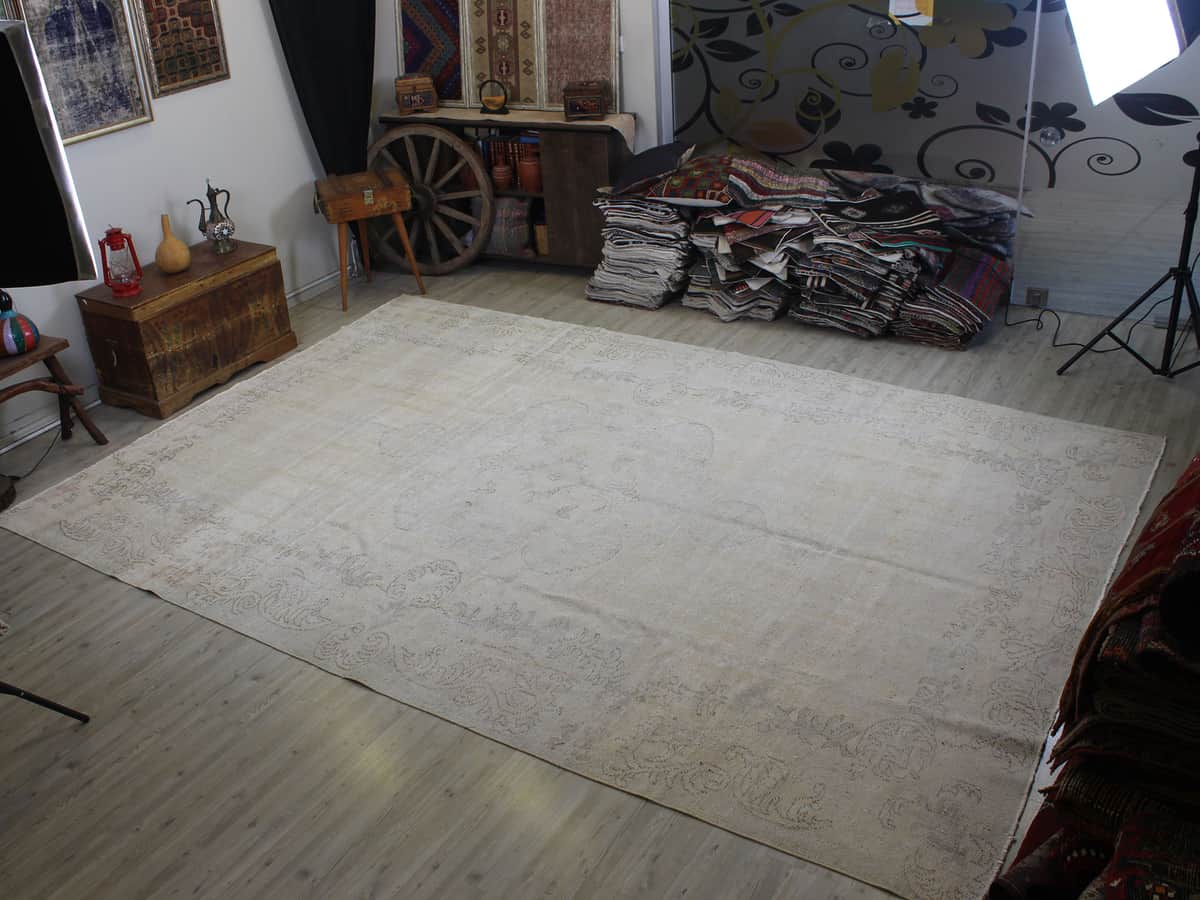 Handmade Wool Rug, vintage rug, Handmade, hand-knotted wool, size 267 × 391 cm, from Bursa
