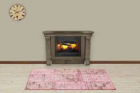 Handwoven Classic Patchwork Rug, Handmade rug, wool & cotton wool/weave, size 120 × 180 cm, from Kars, SKU 5398