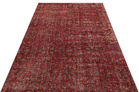 Unique Anatolian Vintage Distressed Hand-Woven Rug, Machine rug, wool & cotton wool/weave, size 149 × 230 cm, from Anatolia, SKU 9622