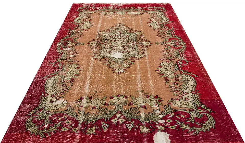 Handwoven Vintage Anatolian Rug, Handmade rug, wool wool/weave, size 186 × 277 cm, from Bergama, SKU 9792