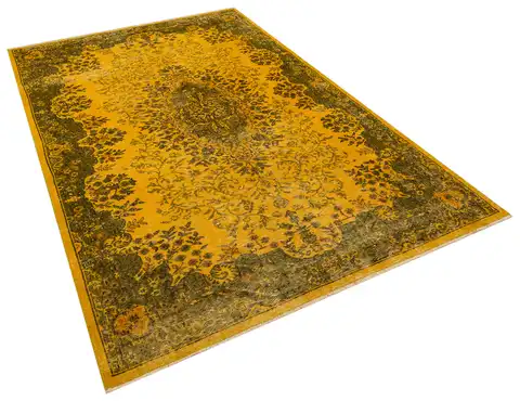 The Melancholy of Times Past: Distressed Vintage Rug, Handmade rug, wool & silk wool/weave, size 172 × 266 cm, from Kayseri, SKU 10247