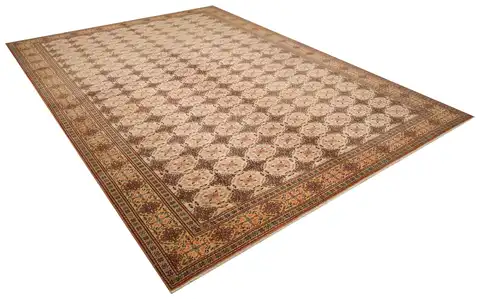 Hand-Woven, Distressed Vintage Kayseri Rug, Vintage rug, wool & cotton wool/weave, size 283 × 416 cm, from Ladik, SKU 9999