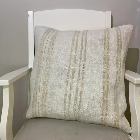 Hand-Woven Pillowcase, Kilim rug, cotton wool/weave, size 50 × 50 cm, from Milas, SKU 241