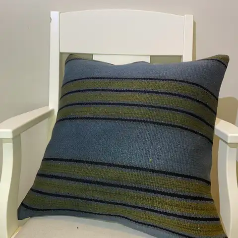 Hand-Woven Pillowcase, Kilim rug, silk wool/weave, size 50 × 50 cm, from Hereke, SKU 317