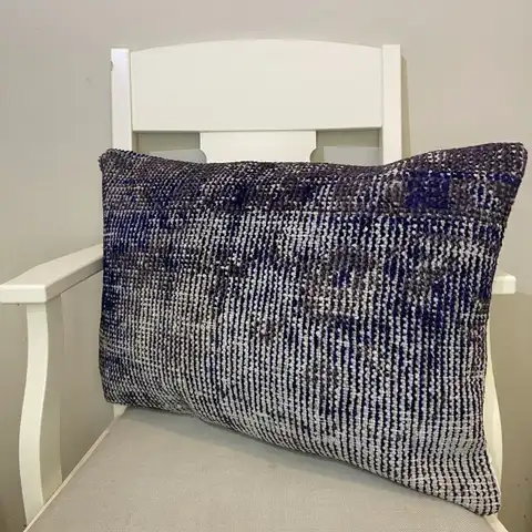 Handwoven Pillowcase, Kilim rug, wool, cotton & silk wool/weave, size 40 × 60 cm, from Demirci, SKU 425
