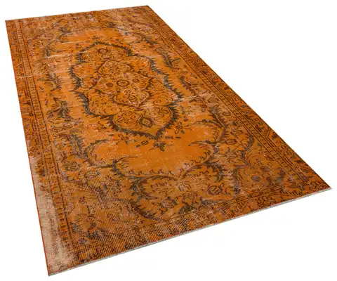 Handmade Vintage Distressed Rug, Handmade rug, wool & cotton wool/weave, size 149 × 263 cm, from Ladik, SKU 10367