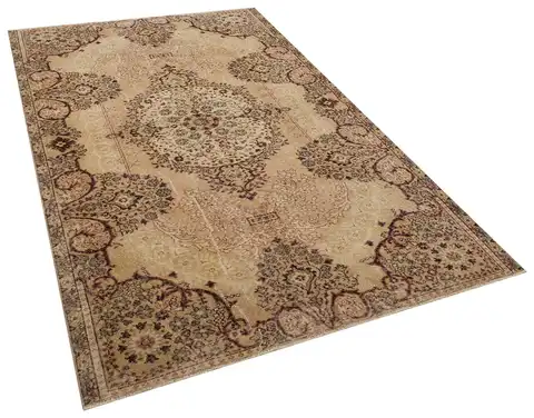 Handwoven Vintage Distressed Rug, Handmade rug, wool & cotton wool/weave, size 167 × 267 cm, from Gördes, SKU 10383