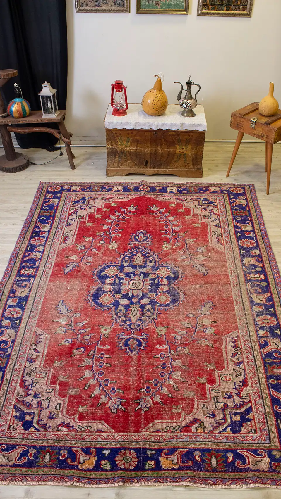 Handwoven Custom-Designed Rug, Handmade rug, wool & silk wool/weave, size 194 × 260 cm, from Konya, SKU 10503