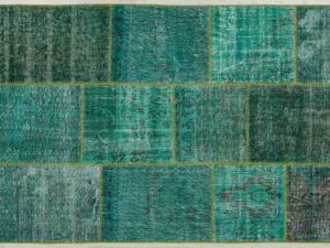 Gerçek Eskitme Eşsiz El Dokuma Olan Özel Patchwork Halı 120 x 180  Model : 5275