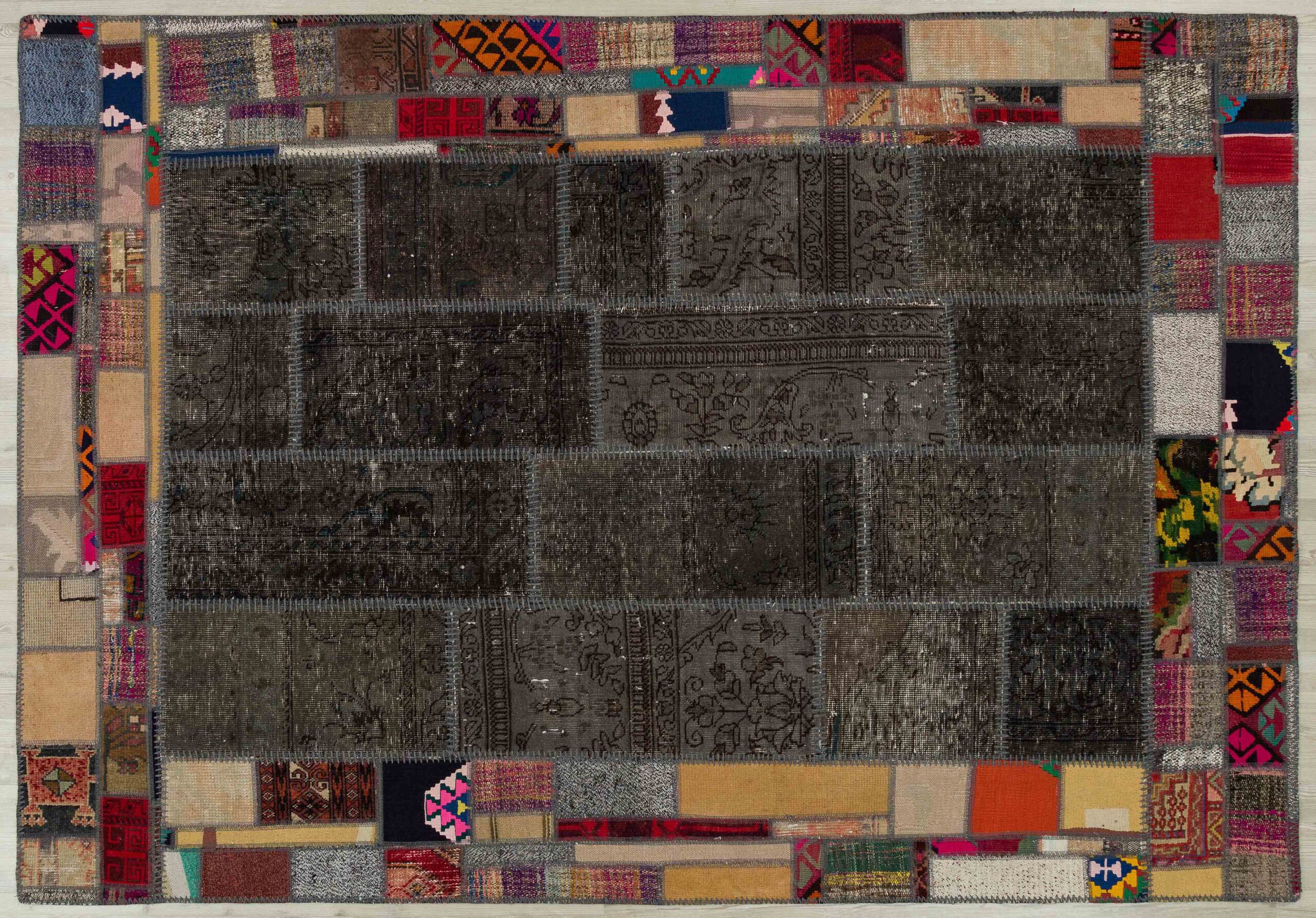 El İşçiliği Eskitme Patchwork Halı 160x230 cm 5021 - Görsel 6