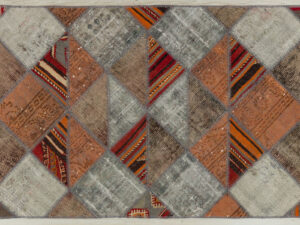 El Dokuma Eskitme Özel Patchwork Halı 120 x 180 Model : 5437