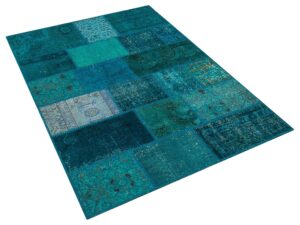 Özel Patchwork Eskitme El Dokuma Halı 120 x 180 cm 5646