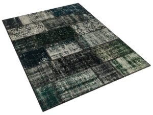 Özel Patchwork El Dokuma Eskitme Halı 120 x 180 cm 5653