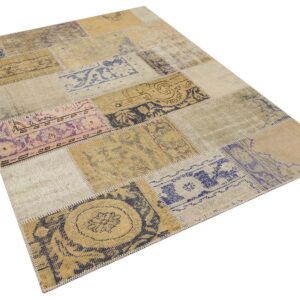 Klasik Modern Patchwork Eskitme Halı 160 x 320 cm 5663