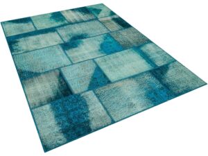 Özel Patchwork Eskitme El Dokuma Halı 160 x 230 cm 5680
