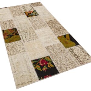 Klasik Modern Patchwork Eskitme Halı 120 x 230 cm 5820