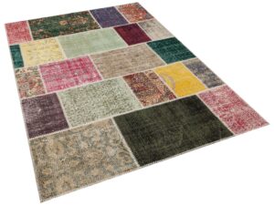 Yüzyıllık Sanat Eskitme Patchwork Halısı   160x230 cm  5866