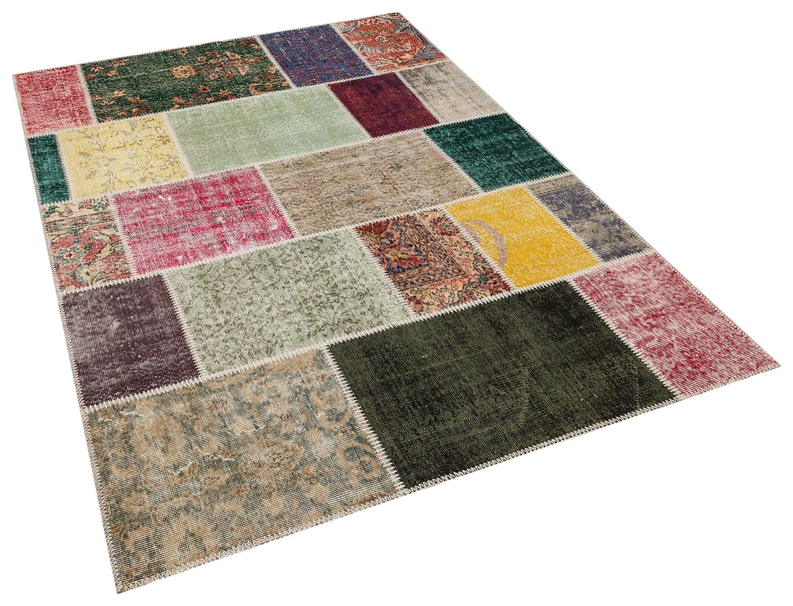 Yüzyıllık Sanat Eskitme Patchwork Halısı   160x230 cm  5866