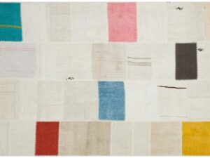 Özel Patchwork El Dokuma Eskitme Halı 160 x 230 cm 5872