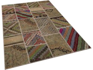 Patchwork El Dokuma Eskitme Halı 160 x 230 cm 6084