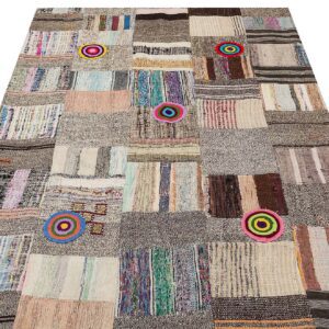 Özel Patchwork Eskitme El Dokuma Halı  141 x 197 cm 6110