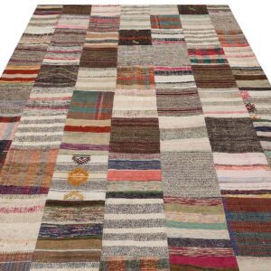 Klasik Modern Patchwork Eskitme El Dokuma Halı  200 x 300 cm 6120