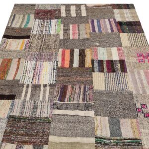 Eşsiz Anadolu Patchwork Eskitme El Dokuma Halı  139 x 185 cm 6121