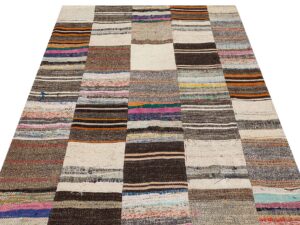 Eskitme El Dokuma Patchwork Halı  141 x 203 cm 6125