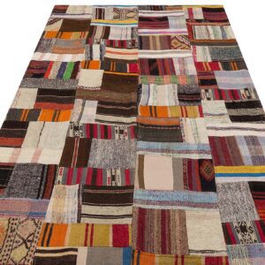 Eşsiz Anadolu Patchwork Eskitme El Dokuma Halı  153 x 235 cm 6129