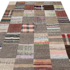 Klasik Modern Patchwork Eskitme El Dokuma Halı  170 x 232 cm 6136