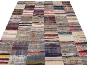 Benzersiz Patchwork El Dokuma Halı 170 x 230 cm 6138