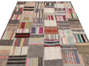Patchwork Eskitme El Dokuma Halı  171 x 220 cm 6156