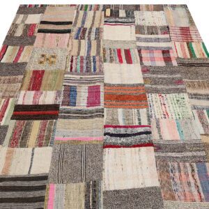 Patchwork Eskitme El Dokuma Halı 171 x 220 cm 6156