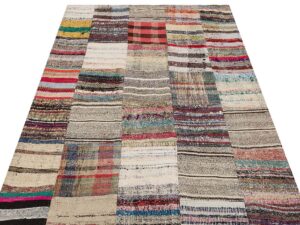 Eskitme El Dokuma Patchwork Halı 139 x 201 cm 6168