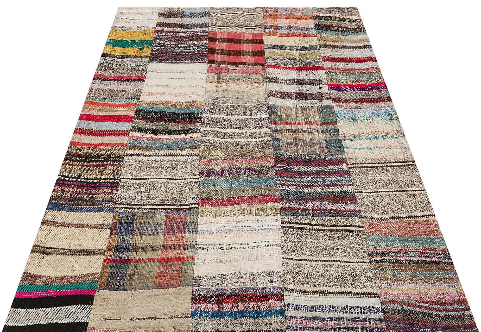 Eskitme El Dokuma Patchwork Halı  139 x 201 cm 6168