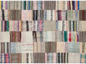 Eşsiz Anadolu Patchwork Eskitme El Dokuma Halı 169 x 230 cm 6170