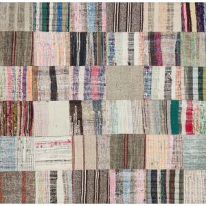 Eşsiz Anadolu Patchwork Eskitme El Dokuma Halı  169 x 230 cm 6170