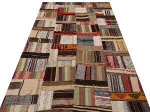 Gerçek El Dokuma Eskitme Halı 144 x 241 cm 6177