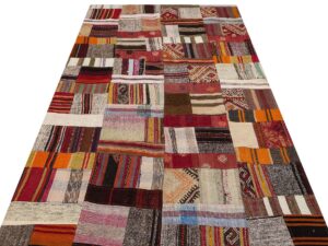 El Dokuma 100%Yün Patchwork Halı 148 x 242 cm 6180