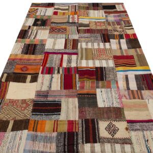 Klasik Modern Patchwork Eskitme El Dokuma Halı   155 x 243 cm 6184